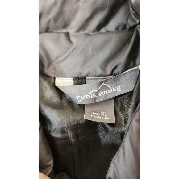 Eddie Bauer Coat Mens XL Gray Microlight Traveler Zip Front Down Jacket EB650 - Picture 5 of 13